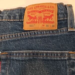 Levi's Classic Blue Slim Men's Jeans 511 31x30 Med Wash In Good Cond.